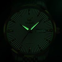 Montre mécanique automatique OLEVS 6653 pour homme, design volant, étanche en profondeur, bracelet en acier inoxydable, verre saphir.