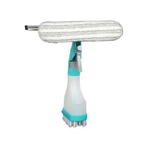 Double-Sided Household Window Scraper Squeegee Brush with Spray Bottle: Effective Cleaning Tool for Glass Windows
