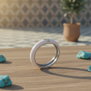 Joyería de Plata de Ley 925 Hecha a Mano en Turquía con Diseño de Estrella Minimalista en Esmalte Blanco, Venta al Por Mayor - Product Image 3