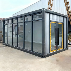 Casa Contenedor de Acero de Alta Calidad, Diseño Mediterráneo con Paredes de Vidrio, Villa Móvil Prefabricada, Edificio Modular para Centro Comercial - Product Image 3