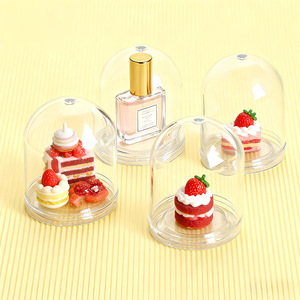 Acrylic Mini Dome <b>Display</b> <b>Case</b> Circular Transparent Cover For Cake Decor Business Gift Desktop Ornament - Product Image 1