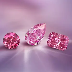 Taglio radiante VS1 purezza Fancy Pink Color Loose CVD Diamond Vivid Pink Lab creato diamante per la creazione di gioielli