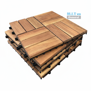 Azulejos de cubierta de madera de acacia impermeables antideslizantes certificados FSC ecológicos de diseño cuadrado moderno de alta calidad para interiores y exteriores - Product Image 1