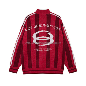 Jersey de Fútbol Estilo Otoño 2026, Cuello Redondo, Diseño Jacquard con Letras Vintage, Corte Holgado, Algodón en la Parte Delantera - Product Image 4