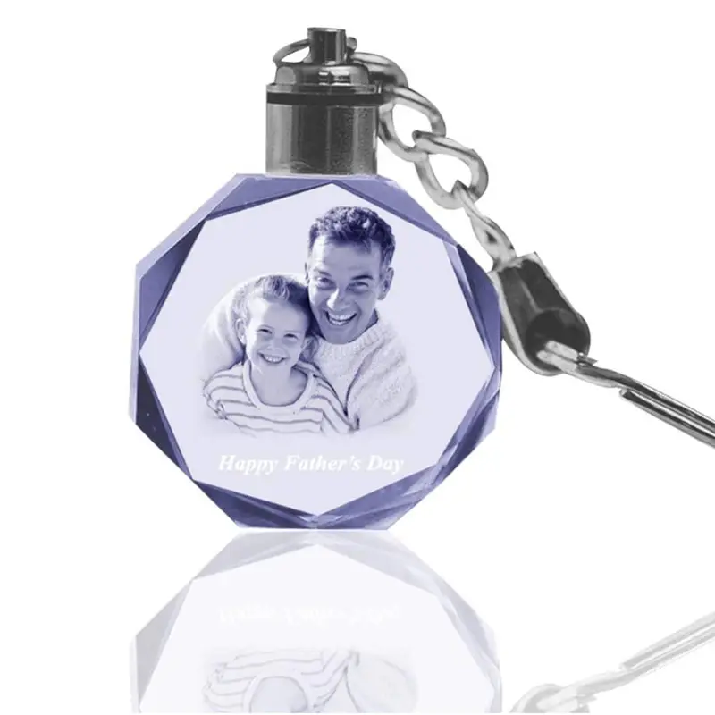 2022 personalizzato foto cuore portachiavi regali portachiavi in cristallo inciso 3d per regali Souvenir