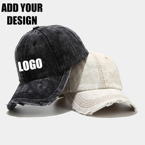 Wholesale Cotton Vintage Blank Dad Hats Personalized UnStructured Fashion Washable Printing Logo Custom Baseball Man Caps - Product Image 2