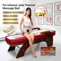 Cama de Masaje Térmica con Rodillos de Jade Quiroprácticos N5 Premium de Corea, Cama de Masaje con Infrarrojos Lejanos para Terapia de Columna Vertebral