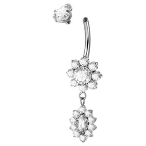 Piercing per <span class=keywords><strong>Ombelico</strong></span> Gaby con Farfalla in Zircone 10mm, Alla Moda, in Titanio ASTM-F136 Placcato Oro, con Filettatura Interna e Barra Curva - Product Image 6