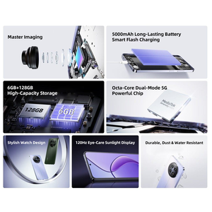 Livraison rapide pour les jeux, smartphone mobile 6,7 pouces, double SIM haute vitesse, appels Wi-Fi 4G, écran 2K, Android 14, 128 Go, 256 Go, 512 Go - Product Image 5