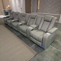 Moderne Kino-Liegesessel-Garnitur für Hotel Villa Keller Medienraum Wohnzimmer Kino-Sitzgruppe Relaxsessel