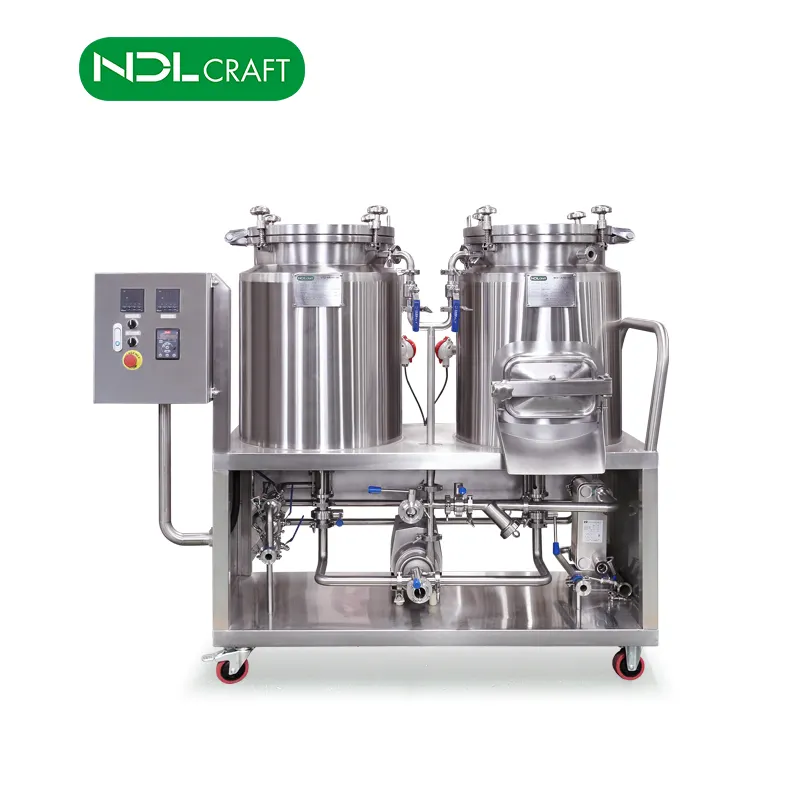 Ndl equipamento de cerveja 60l, equipamento de fabricação de cerveja pequena patenteada com fermentação cônica de 60l