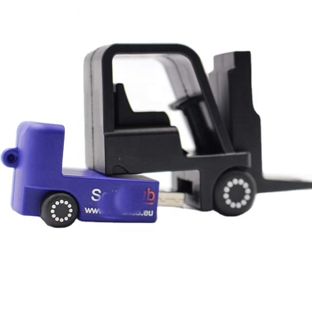 Pvc Forklift Truck Model USB Flash Drive Creative Pen Drive Car Memory Stick 32gb Cartoon 3D Flashdisk