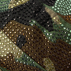 Streetwear Camouflage Bling Diamond Heat Transfer Rhinestone Bedazzled <strong>Sparkle</strong> Camo Zip up <strong>Jacket</strong> Men Manufacturer - Product Image 5