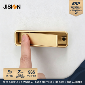 Tiradores de Gabinete Invisibles de Zinc, Montaje Empotrado, Fácil Instalación, Tirador de Dedo <span class=keywords><strong>ZAMAK</strong></span> para Cajones de Cocina y Armarios, Negro Mate - Product Image 2