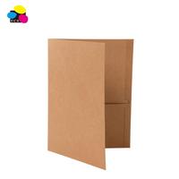Dossier de présentation en papier kraft format lettre, 25 pièces/boîte, capacité 100 feuilles, double pochette, écologique, personnalisable, fournisseur chinois