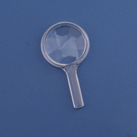 Cheap Handheld Plastic Acrylic Magnifiers Fully Transparent Conjoined Magnifying Glass