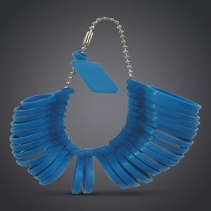 s179d Blue Plastic <b>Ring</b> <b>Sizer</b> Gauge 29 <b>Rings</b> US Standard Sizes 1 to 15 Finger Measuring Loops Jewelry Tools Wholesale Supply - Product Image 2