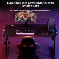 Bureau de jeu RGB moderne noir sur mesure pour le bureau à domicile, table d'ordinateur personnalisée, table de jeu personnalisée, vente en gros OEM