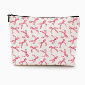 Pochette de maquillage Coquette Preppy avec logo personnalisé, en tissu éponge moelleux, fermeture éclair, esthétique, pour voyage, cadeau <span class=keywords><strong>cosmétique</strong></span> pour adolescentes - Product Image 2