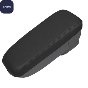 CarFu Universal Car Armrest Storage <b>Console</b> Box with ABS & PVC Leather <b>Black</b> Adjustable Height-CE/FCC/RoHS Certified - Product Image 1