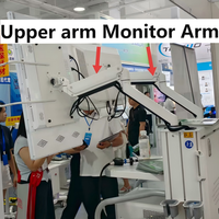 17 "-32" 9kg coût efficace ressort à gaz double moniteur bras support de bureau Double moniteur écran support support gris aluminium