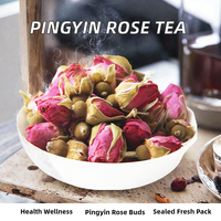 Thé en vrac de fleurs de rose Pingyin, bourgeons de rose séchés, tisane pour infusion quotidienne