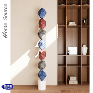 Escultura de <span class=keywords><strong>Piso</strong></span> de Acero y Vidrio Azul Home Source, Decoración de Estilo Nórdico para Sala de Estar, Comedor, Estudio, Tienda, Oficina de Ventas - Product Image 2