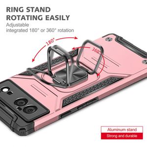 Étui de téléphone magnétique pour voiture avec béquille rotative à 360 degrés, antichoc, PC+TPU, pour Google Pixel 6 - Product Image 4