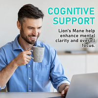 Poudre de café aux champignons en marque blanche OEM contenant de la glycine et de la proline pour stimuler la concentration mentale et améliorer la santé intestinale