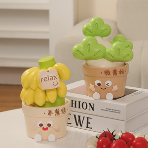 Cute Resin Plant Decorations 2Pcs Irregular Shape Contemporary Style For Living Room Desktop Gift - Product Image 1