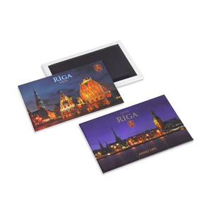 Imán de nevera de recuerdo de Riga, tamaño personalizado, pegatinas magnéticas de hojalata para fotos - Product Image 6