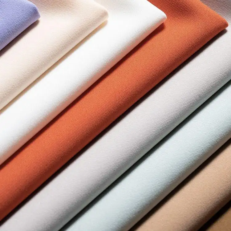 Precio de fábrica personalizar tela de Spandex elástica de 4 vías para pantalones casuales 88% poliéster 12% tela elástica de Spandex lastic