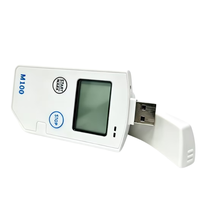 Potmagic M100, Registrador de Temperatura USB Multiusos con Pantalla LCD, Informe en PDF, Plástico, 32000 Puntos