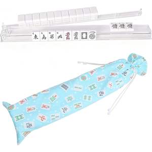 Juego de 4 Piezas de Mahjong Americano Azul, Bolsa, Empujadores, Accesorios de Mesa Plegables Modernos, Almacenamiento Transparente, Hecho en China - Product Image 4