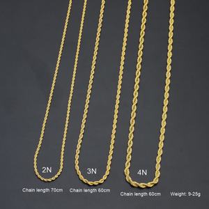 Jxx Joyería de Latón de Lujo, Cadenas de Oro para Hombre, Estilo Hip Hop, en Oferta, Collar de 45 cm/50 cm/60 cm de Longitud, Precio al por Mayor - Product Image 2