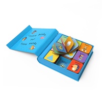 Libro de Aprendizaje para Niños, Encuadernación de Libros, Impresión de Dibujos Animados para Bebés, Imagen Personalizada a Color, Libro de Dibujo Alfabético de Animales y Plantas con Caja