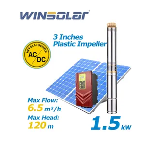 WINSOLAR mesin pompa tekanan tinggi sistem pompa air energi surya untuk pertanian