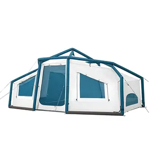 定制超大两室帐篷便携式一厅，户外野营帐篷8-12人防水双层豪华帐篷