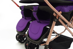Poussette Bébé Pliable Multifonction Luxe Voyage 3 en <span class=keywords><strong>1</strong></span> avec Nacelle et Siège <span class=keywords><strong>Auto</strong></span>, Ensemble Chariot Pliant pour Bébé - Product Image 6