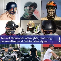 Casque de moto vintage en ABS, demi-casque unisexe pour scooter/vélo électrique, design rabattable, saison printemps/été