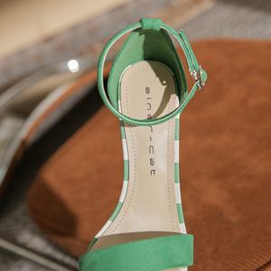 รองเท้าเจ้าสาวแบบสวม สไตล์ฝรั่งเศส-เกาหลี สำหรับผู้หญิง  แบบปิดหัว  ใส่ได้สองแบบ  ใหม่  ส้นบาง  สายปรับได้  หนังแท้  สำหรับเพื่อนเจ้าสาว - Product Image 6