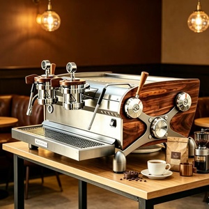 Machine à café expresso italienne professionnelle à double chaudière 2 groupes pour les cafés BY-2 - Product Image 5