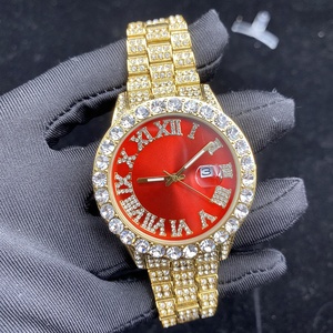 Trong Kho Trung Quốc Thạch Anh Phong Trào Kim Cương Đồng Hồ Chất Lượng Tốt Iced out Bling Bling Pha Lê Đồng Hồ Phụ Nữ - Product Image 4