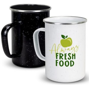 Taza Alta de Acero Inoxidable para Café, Color Sólido, Reutilizable, con Impresión de Logotipo Personalizado, Borde Plateado Esmaltado, para Camping - Product Image 6