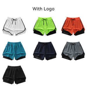 Shorts de Gimnasio de Alta Calidad para Hombre de 5 Pulgadas con Logo Personalizado, Secado Rápido, Fitness, Deportes, Casual, Color Sólido, 2 en 1 para Correr y Actividades al Aire Libre - Product Image 3