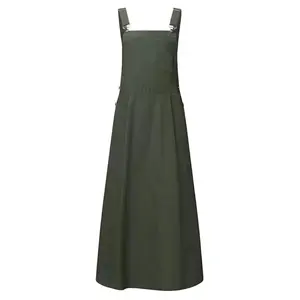 Plus Size 2022 Women's New Long Dress Sexy Summer Sleeveless Overalls Casual Blank Elegant Suspender Mixi Dress