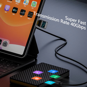 อะแดปเตอร์ USB C ยี่ห้อ JILIAN รุ่นใหม่ DC 140W หัวต่อ Type-C ตัวเมีย/ตัวผู้ รูปตัวยู รองรับการส่งข้อมูล 40Gbps ฉายภาพวิดีโอ 8K สำหรับแล็ปท็อป - Product Image 3