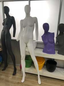 Custom Pose <b>Head</b> Style Logo Available Fiberglass Abstract Female Torso Mannequin 175cm Adjustable Matte Gloss Surface Multi-Pose - Product Image 2