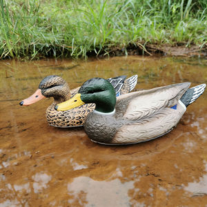 Pato de cabeza verde, macho y hembra, cebo de goma suave EVA, modelo de pato, pato de plástico, pato de cola larga, pato de cuello rojo - Product Image 3