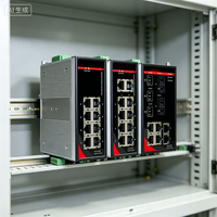 Switch Ethernet PoE Industrial Administrado para Montaje en Riel DIN, Gigabit de 4 Puertos PoE y 4 Puertos Eléctricos, Administrado por Web con Función VLAN
